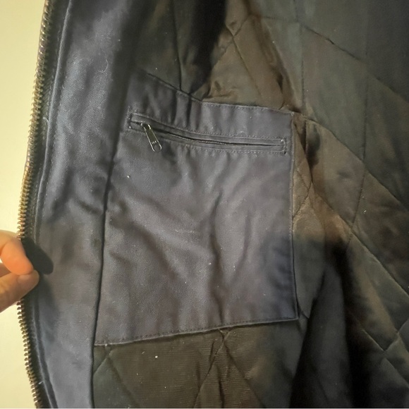 Carhartt Hooded Navy Blue Work Jacket 2XL - Picture 8 of 8